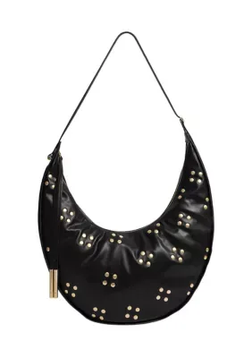 Floral Stud Large Leather Hobo Bag by Kenneth Cole