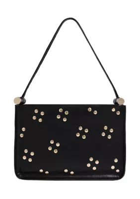 Floral Stud Large Top Handle Leather Bag by Kenneth Cole