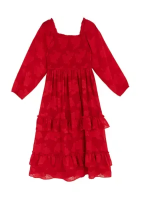 Burnout Chiffon Maxi Dress by Rare Editions