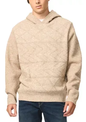 Waolo Geometric Pattern Sweater Fleece Hoodie