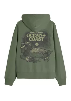 Duck Outdoor Days Graphic Hoodie by Ocean  Coast