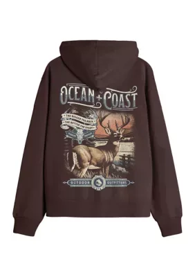 Deer Graphic Hoodie by Ocean  Coast
