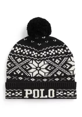 Fair Isle Logo Cotton Pom-Pom Hat by Ralph Lauren