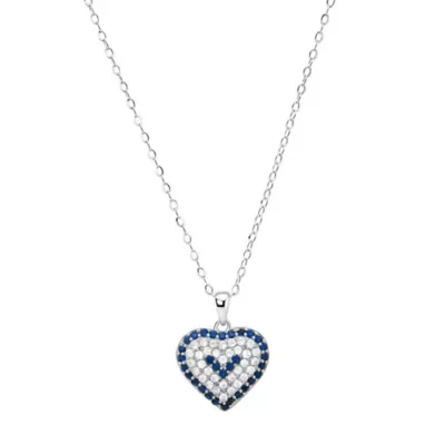 Sterling Silver Pave Heart Pendant by Kylie Harper