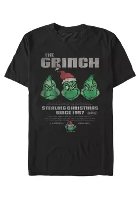 Grinch Poster Graphic T-Shirt by Dr Seuss the Grinch