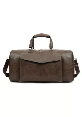 Atlas PU Leather Weekender Carry-On Duffel Bag - 20 In by IZOD