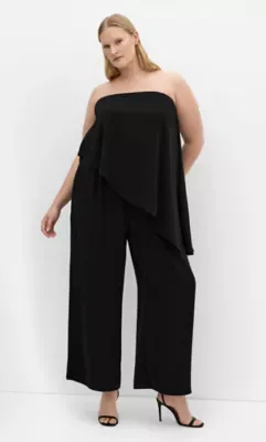 Skylar Strapless Jumpsuit by City Chic