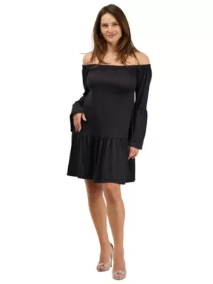 Elevate Off the Shoulder Bell Sleeve Mini Dress