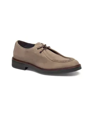 Brady Moc Toe Lace-Up Gray Suede by Johnston & Murphy