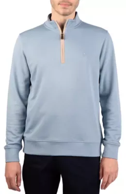 Ottoman Quarter Zip with Suede Tipping by Tailorbyrd
