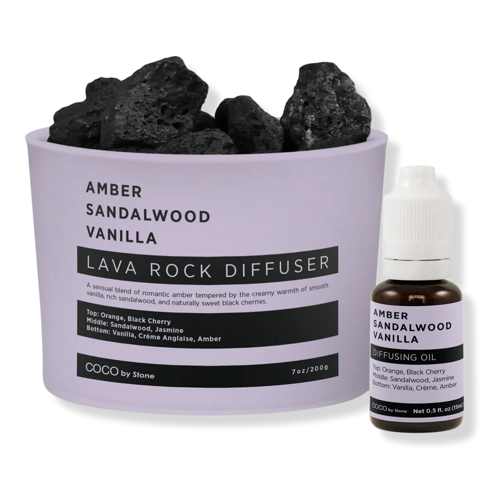 Lava Rock Diffuser with Oil Starter Pack by Coco by Stone