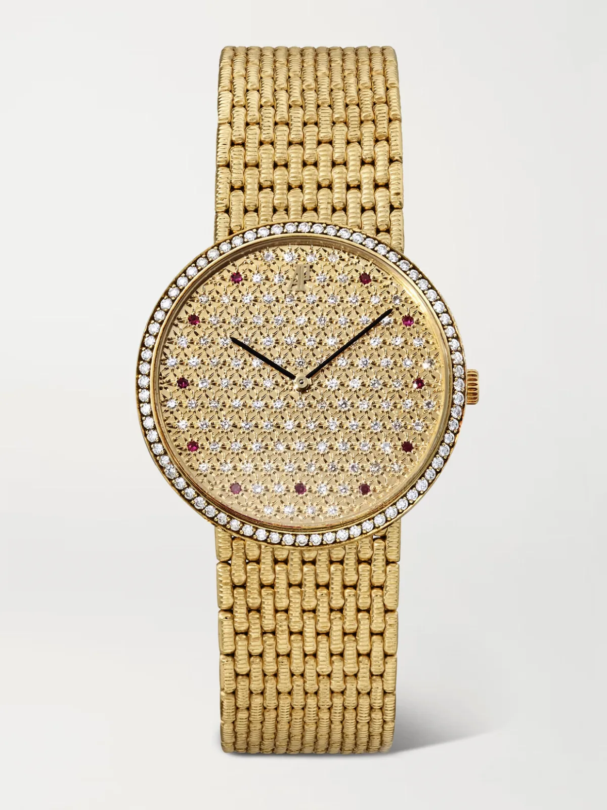 - Vintage 1980s Audemars Piguet 34mm 18-karat Gold, Diamond And Ruby Watch -