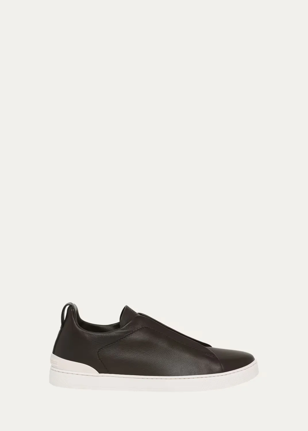 Triple Stitch Deerskin Leather Slip-On Sneakers by ZEGNA