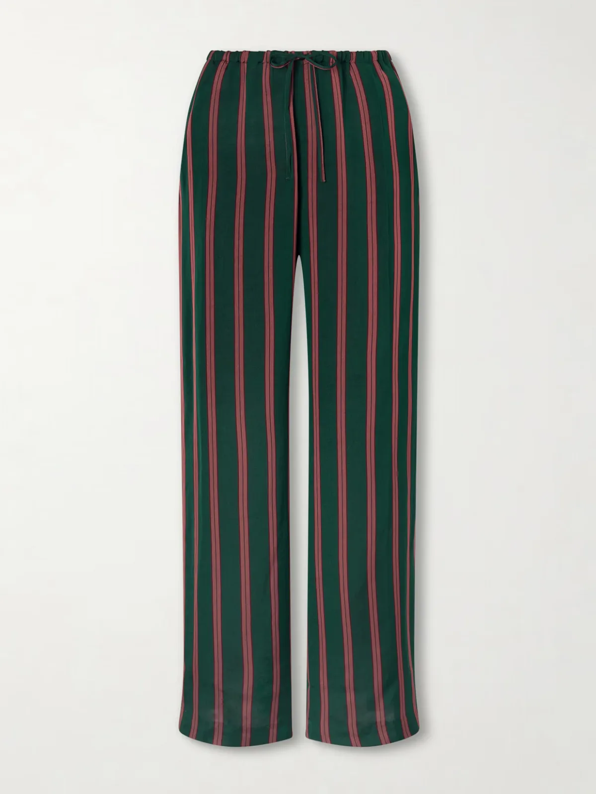 - Striped Satin Wide-leg Pants - by Dries Van Noten