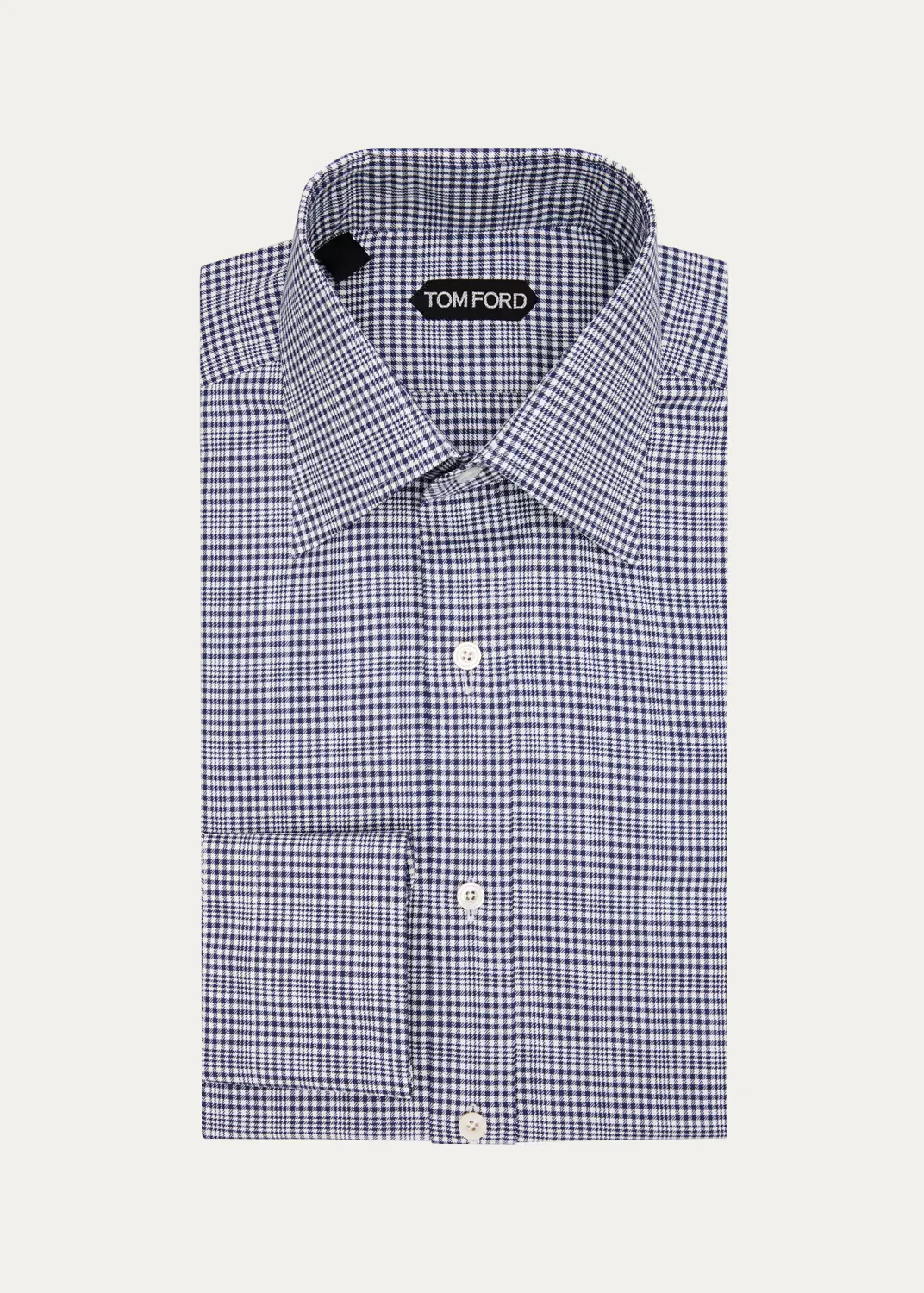 Mutli-Check Cotton Dress Shirt by Tom Ford