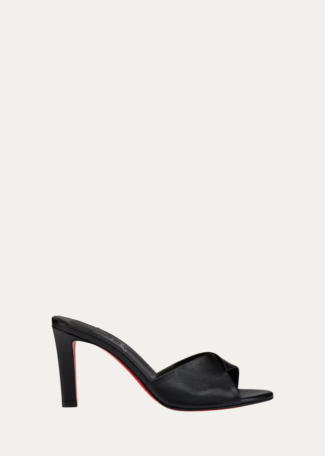 85mm Fanny Leather Slide Sandals by Christian Louboutin