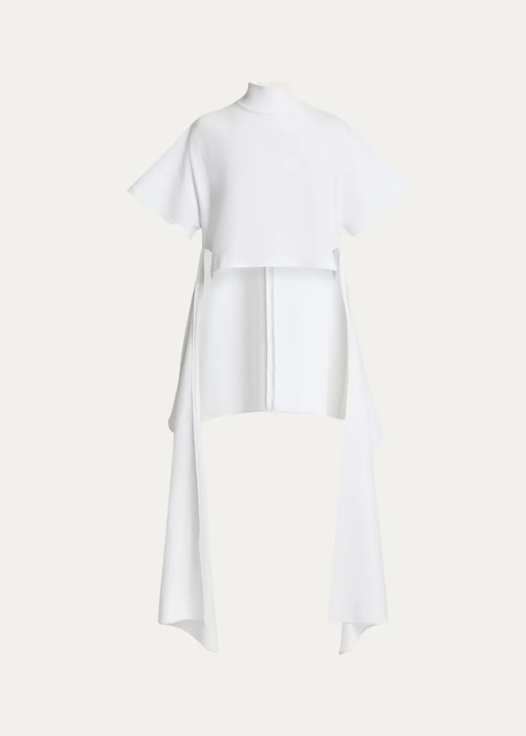 Asymmetric Short-Sleeve Cotton T-Shirt by ALAA