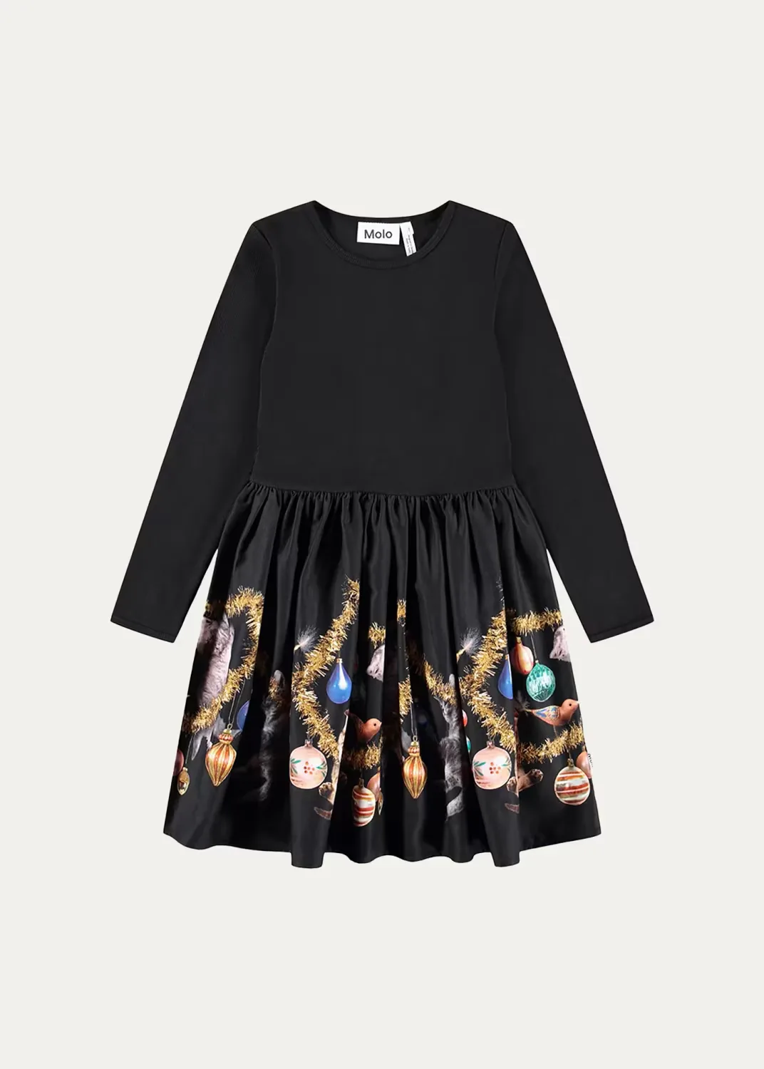 Casie Tinsel Print Long-Sleeve Dress by Molo