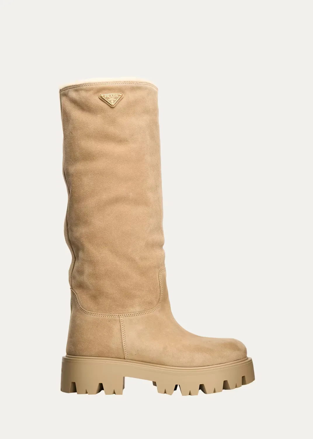 50mm Stride Suede Knee-High Boots