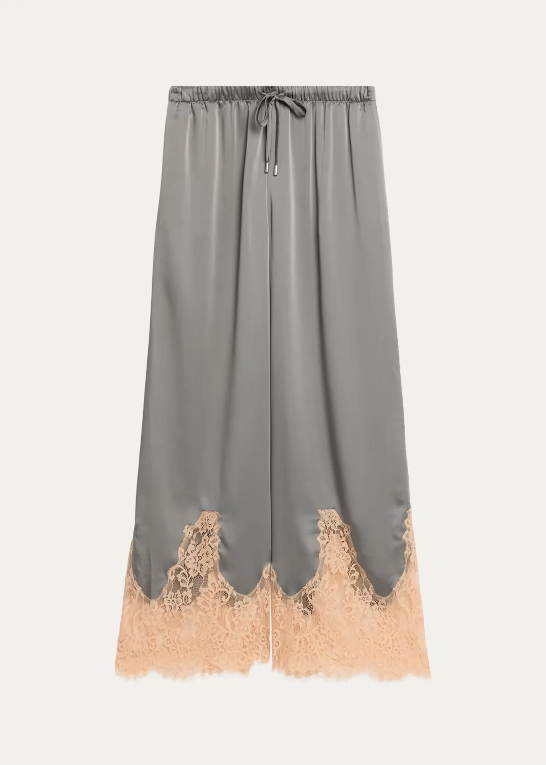Mirel Lace-Trim Satin Pants by L'AGENCE