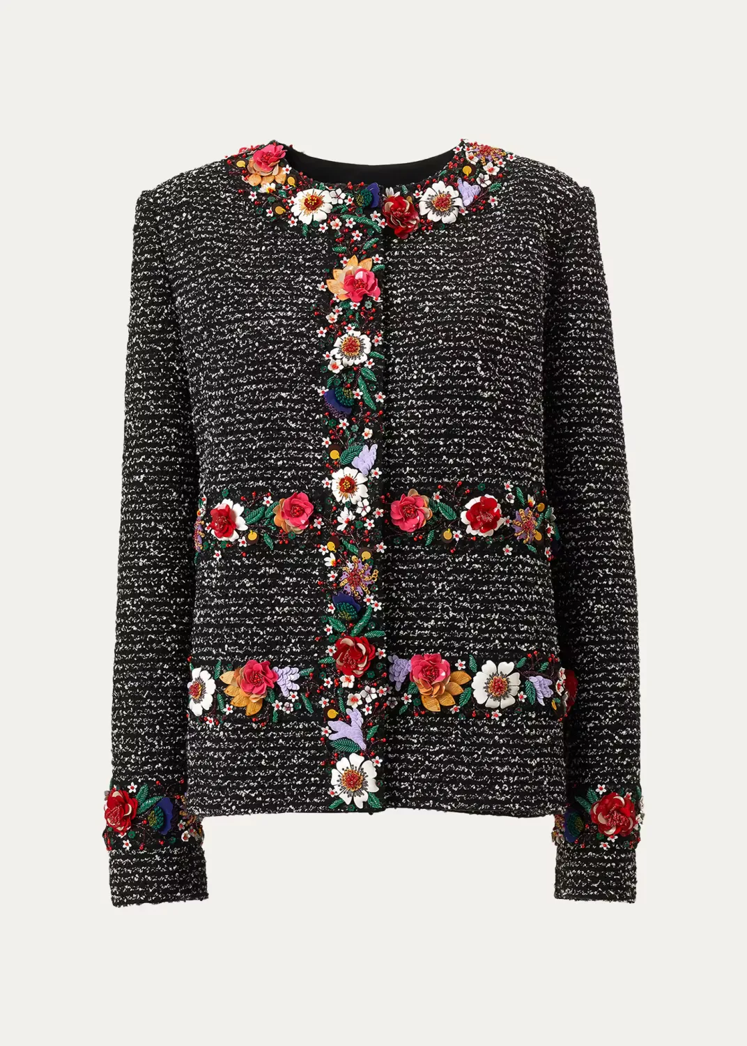 Embroidered Tweed Jacket