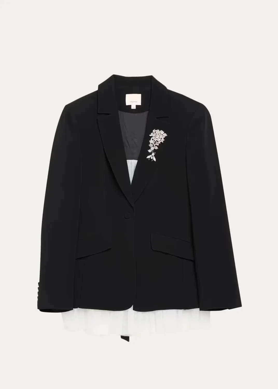 Rosabelle Tulle-Hem Blazer by Cinq  Sept