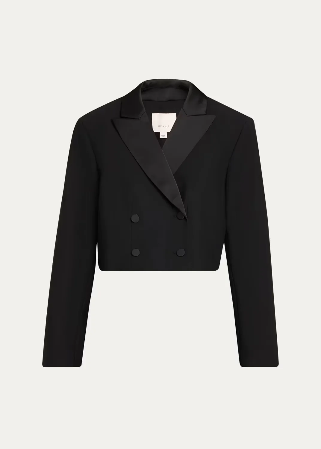 Romilly Cropped Tuxedo Jacket by Cinq  Sept
