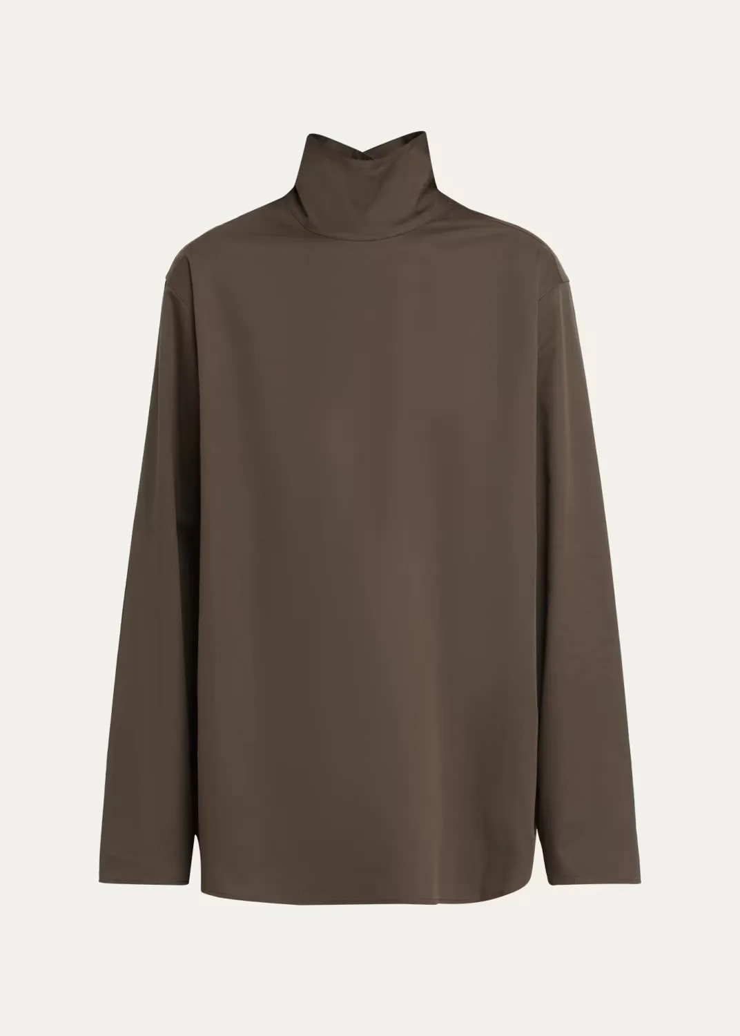Turtleneck Cotton-Silk Shirt by 6397