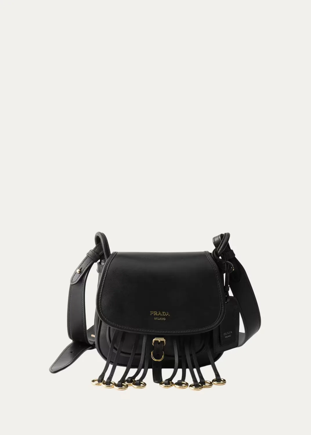 Corsaire Aged Leather Shoulder Bag by Prada