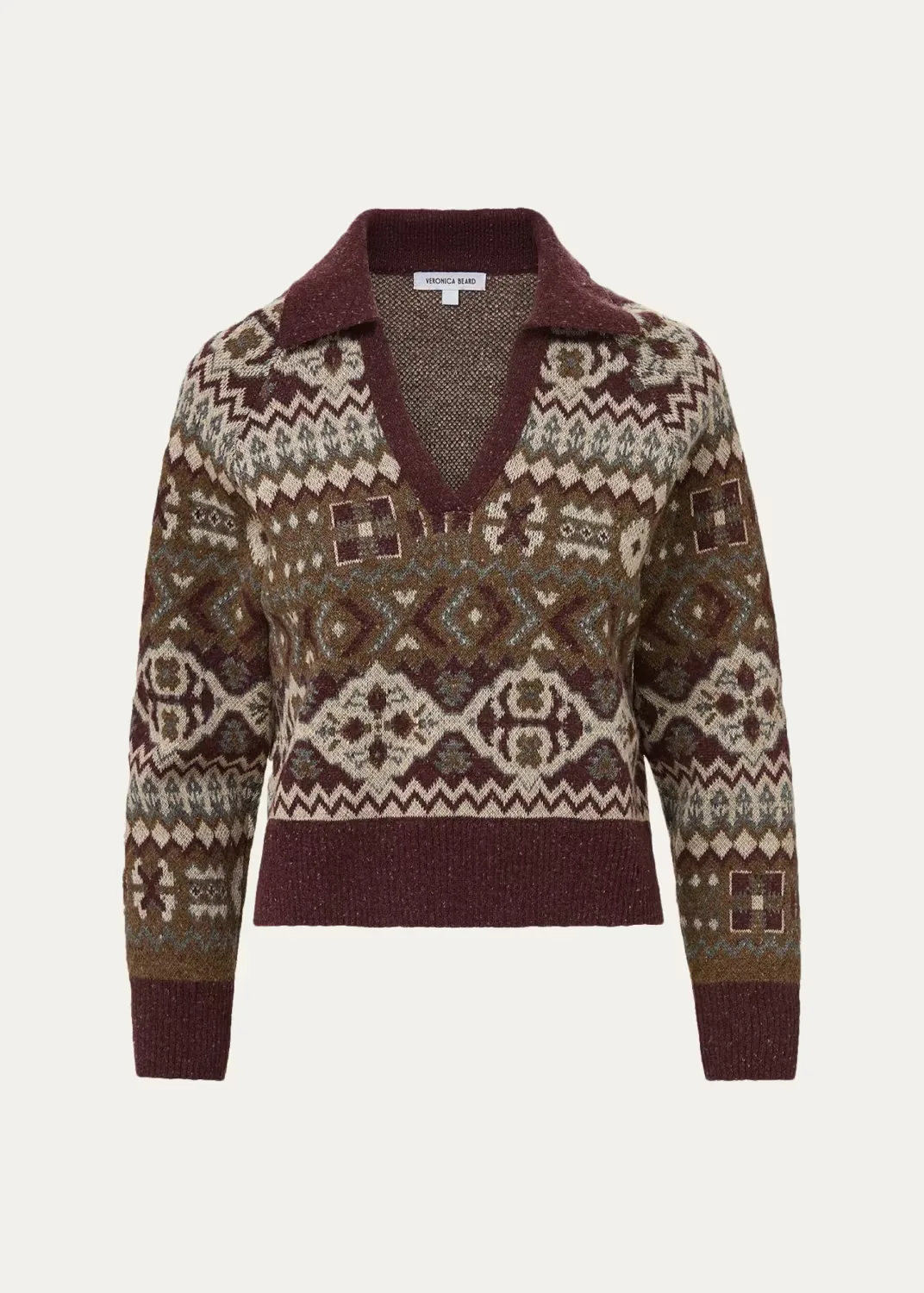 Catania Fair-Isle-Style Wool-Blend Pullover Sweater by Veronica Beard