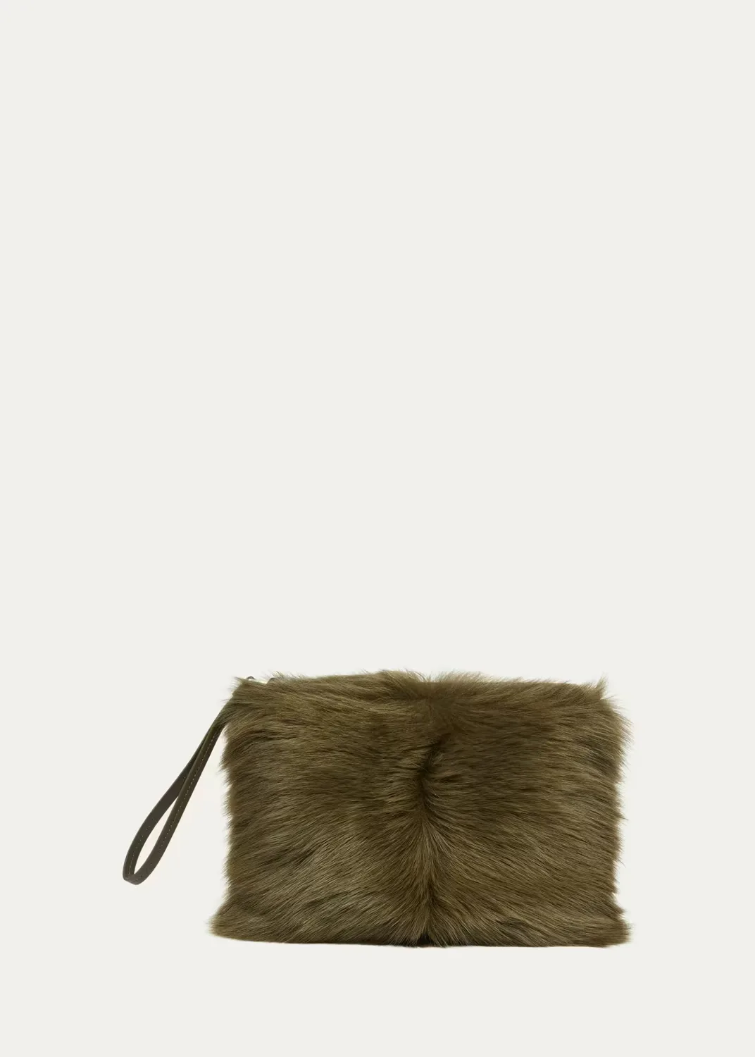 Leather & Shearling Pouch Bag by Proenza Schouler