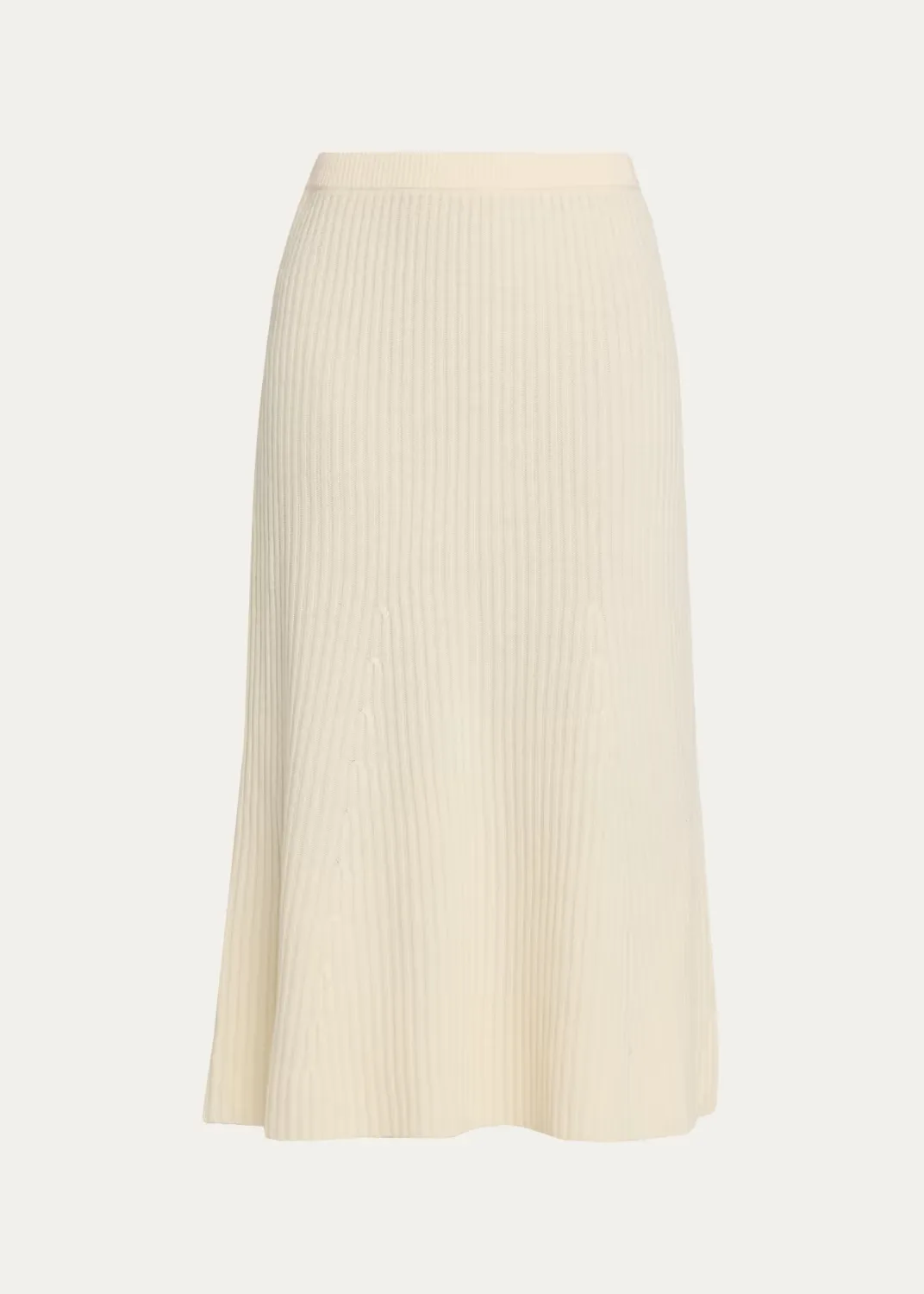 Felted Wool Rib-Knit Midi Skirt by Theory