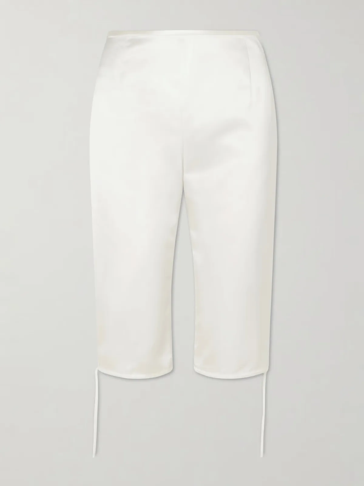 - Theatre Silk Duchesse-satin Straight Leg Pants - by Colleen Allen