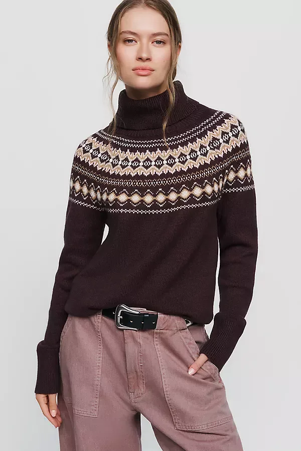 Darwen Fair Isle Turtleneck Sweater by Barbour