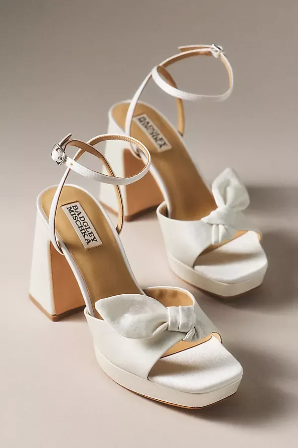 Yuki Bow Platform Sandals by Badgley Mischka