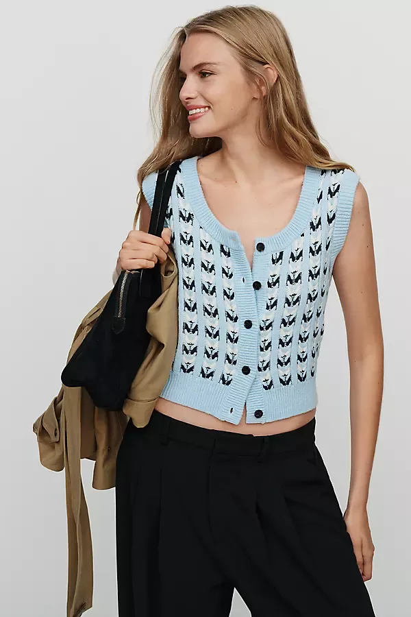 Chance Cotton Blend Sweater Vest by Rails