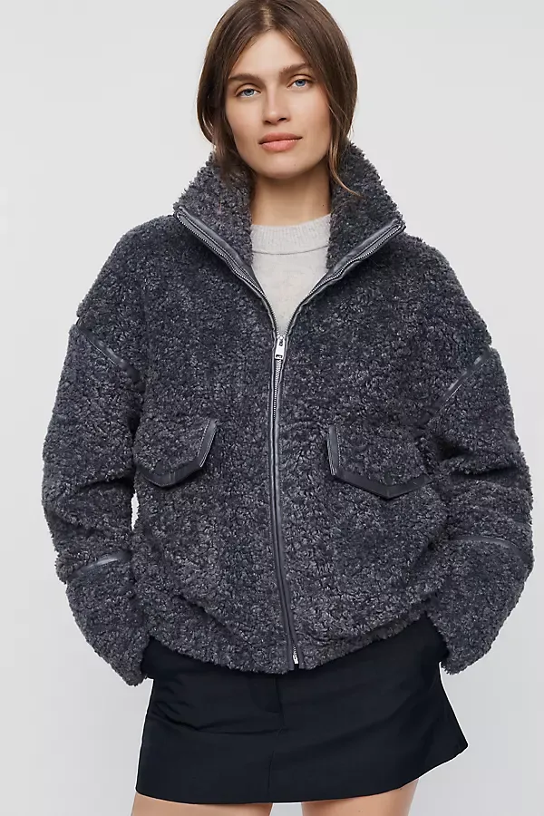 Brenna Sherpa Fleece Coat Jacket by Lamarque