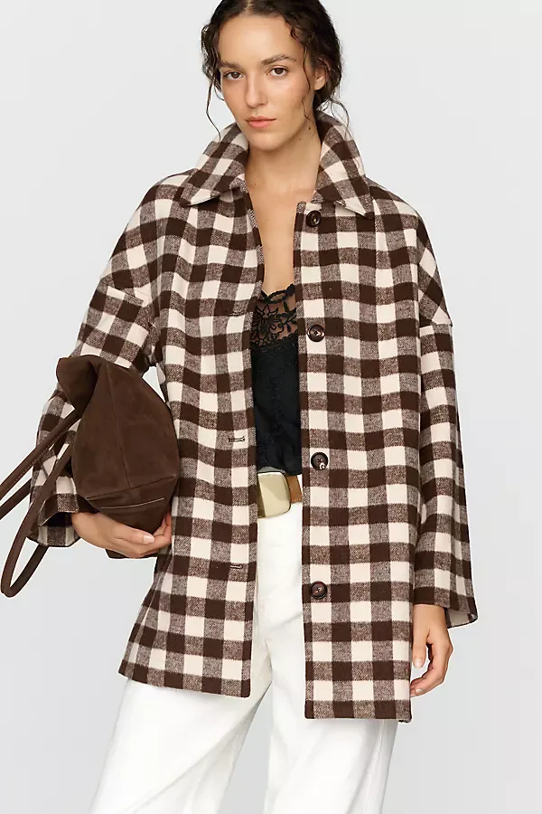Wool Blend Car Coat Jacket by The Great