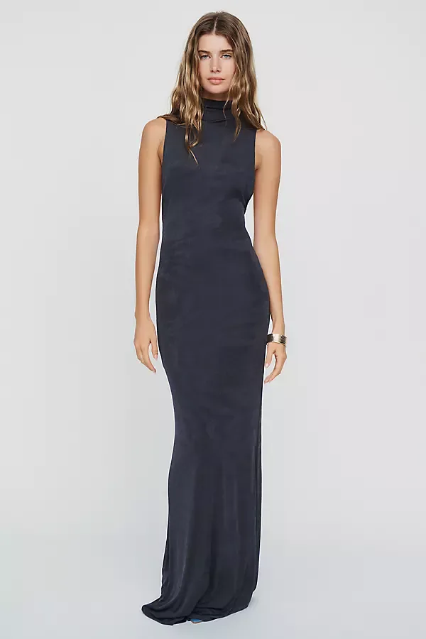 Brandy Mock Neck Maxi Dress by SER.O.YA