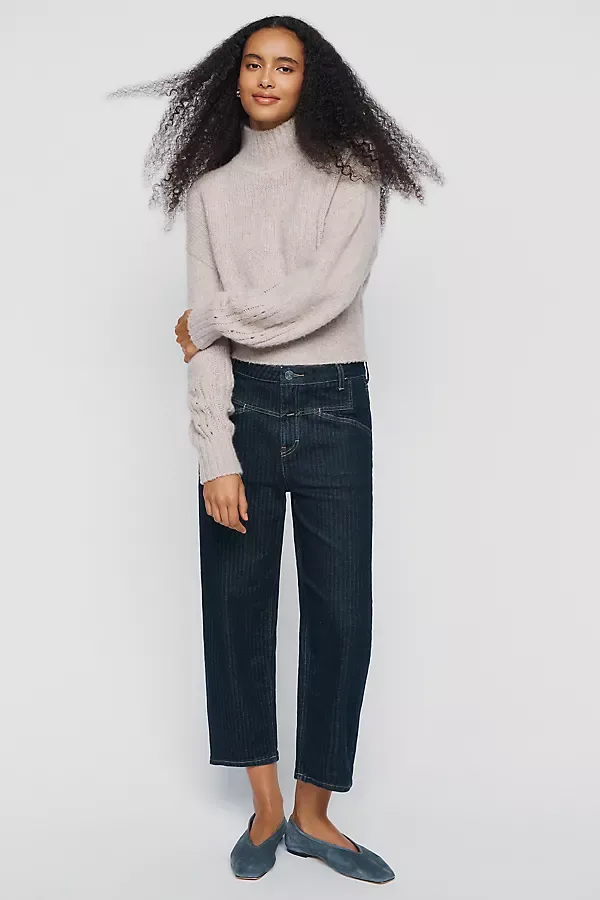 Stover-X Mid-Rise Cropped Tapered Jeans by Closed