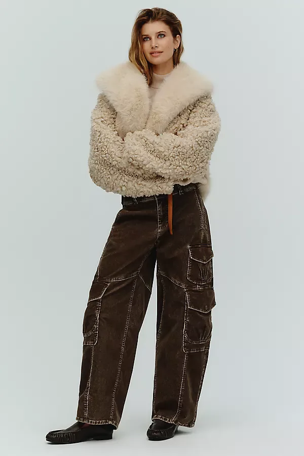 Josephine Sherpa Fleece Coat Jacket by SAMDI