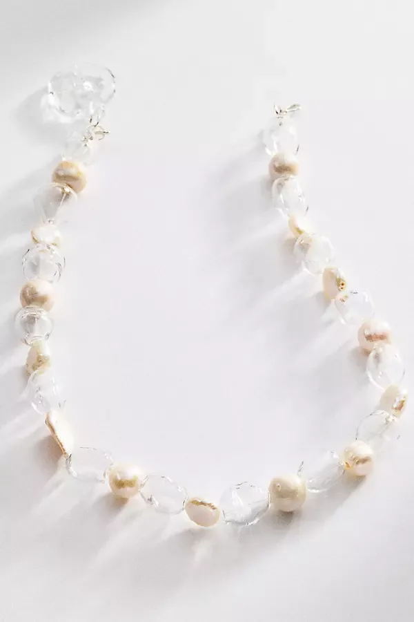 Levens Magnificent Glass & Pearl Necklace by Levens Jewels