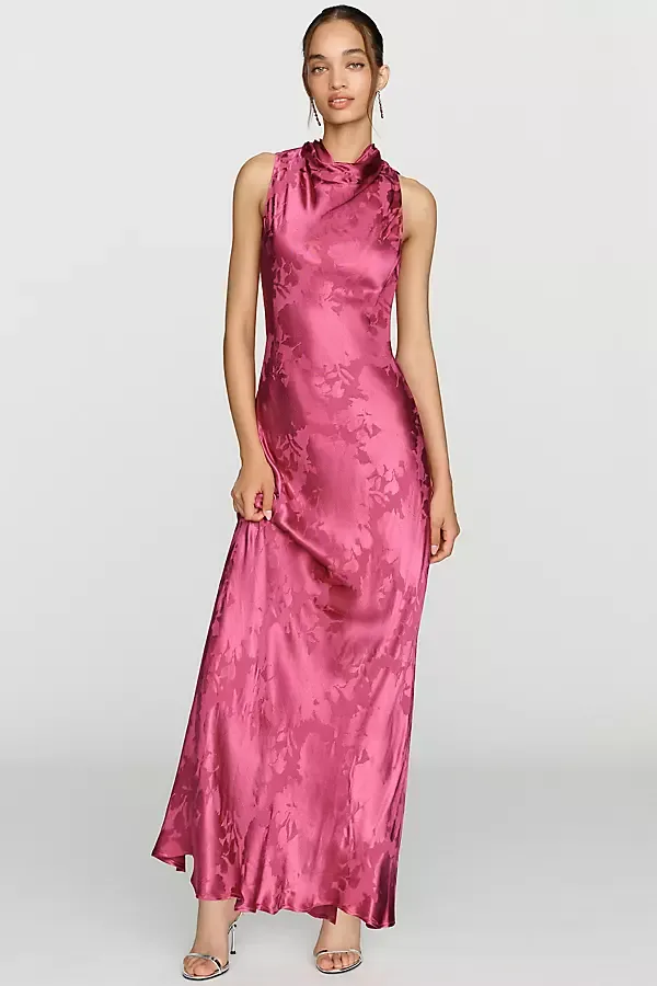 High-Neck Slip Maxi Dress by BHLDN