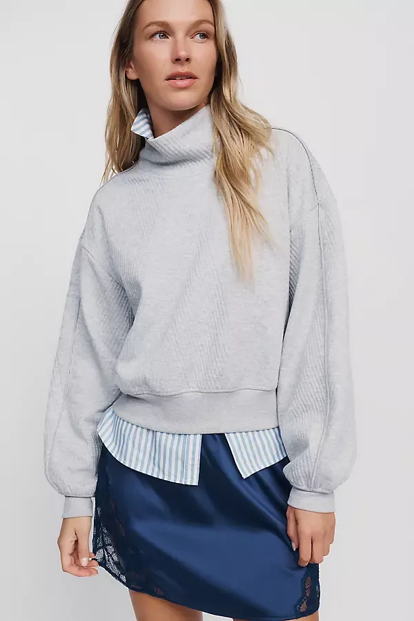 Quilted Dolman Turtleneck Top by Anthropologie