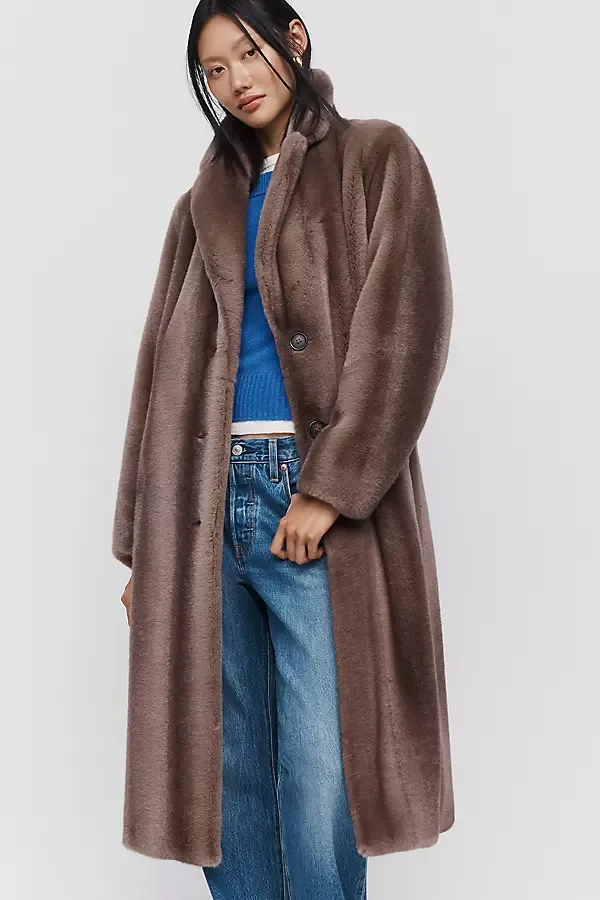 Faux Fur Coat Jacket by Bernardo