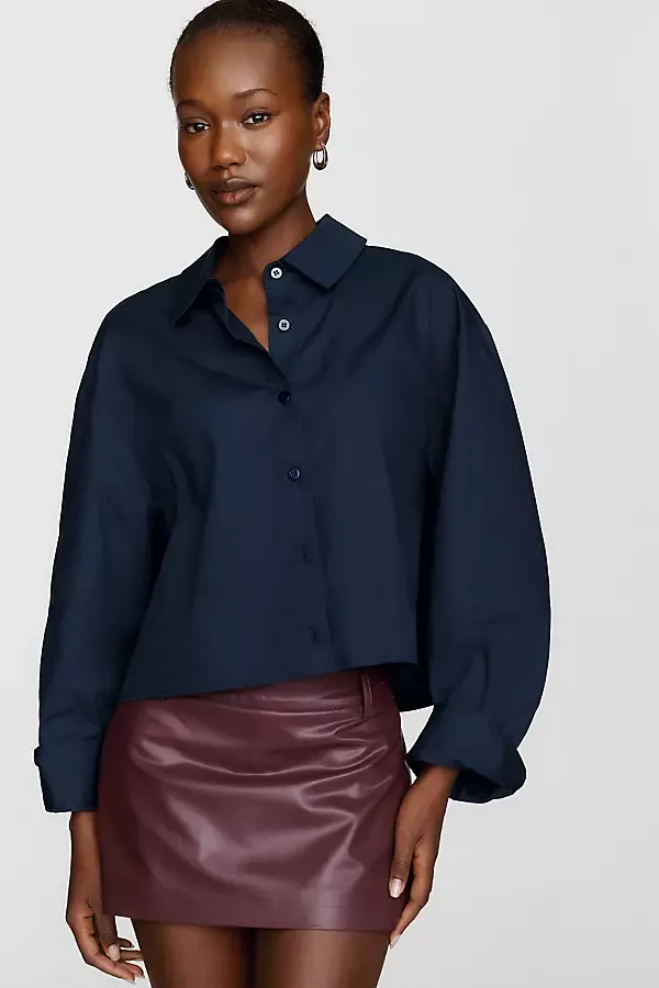100% Cotton Lace Back Buttondown Blouse by Mare Mare