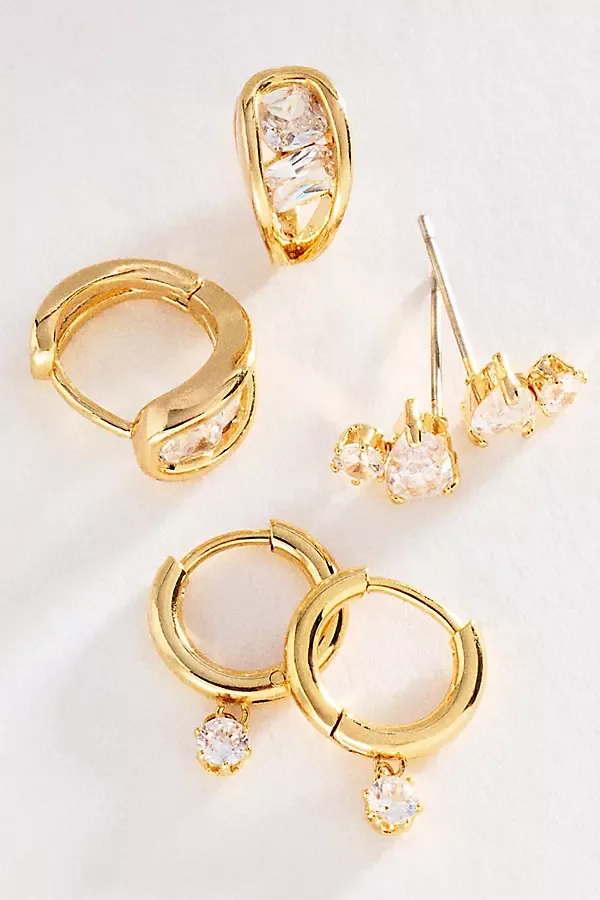 Birthstone Earrings, Set of 3