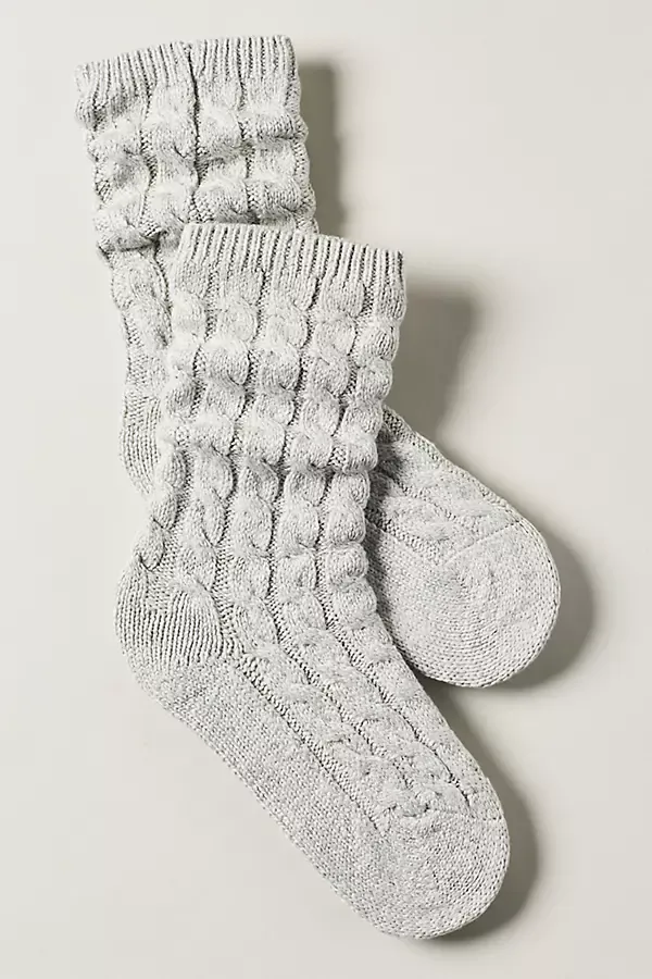 Cozy Cable Knit Crew Socks