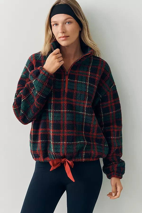 Leona Slopes Sherpa Quarter-Zip Pullover by Beach Riot