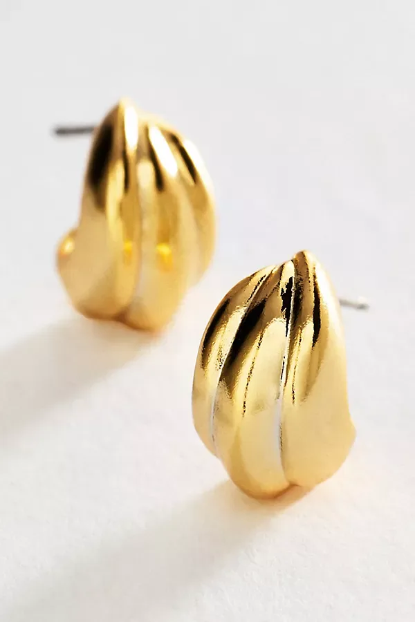 Contoured Huggie Hoop Earrings by Anthropologie